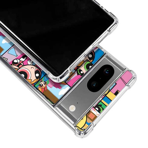 Cartoon Network Powerpuff Girls Patches Google Pixel 8 Clear Case